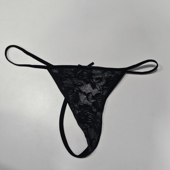 Rene Rofe Floral Babydoll Bow Lingerie Set Black Size Large - Picture 10 of 10